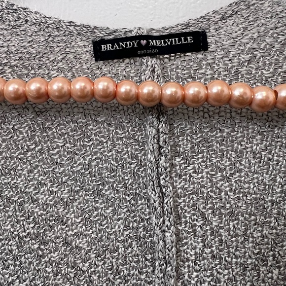 Brandy Melville Women's Heather Gray Open Front Knit Cardigan Sweater One Size - Picture 4 of 6